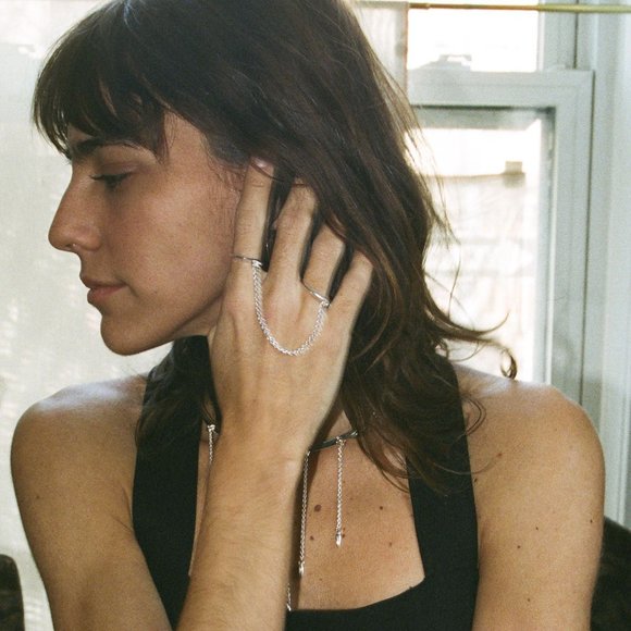 Pamela Love Sterling silver "double suspension" ring - Picture 1 of 7